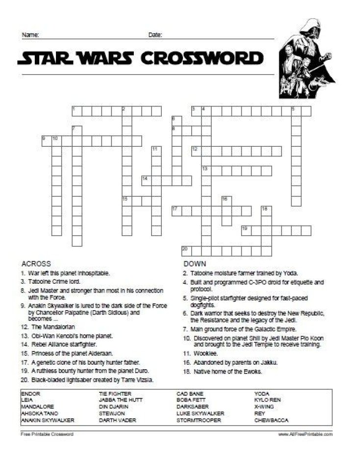 USA Today He fought alongside Kenobi in the Clone Wars Crossword Clue